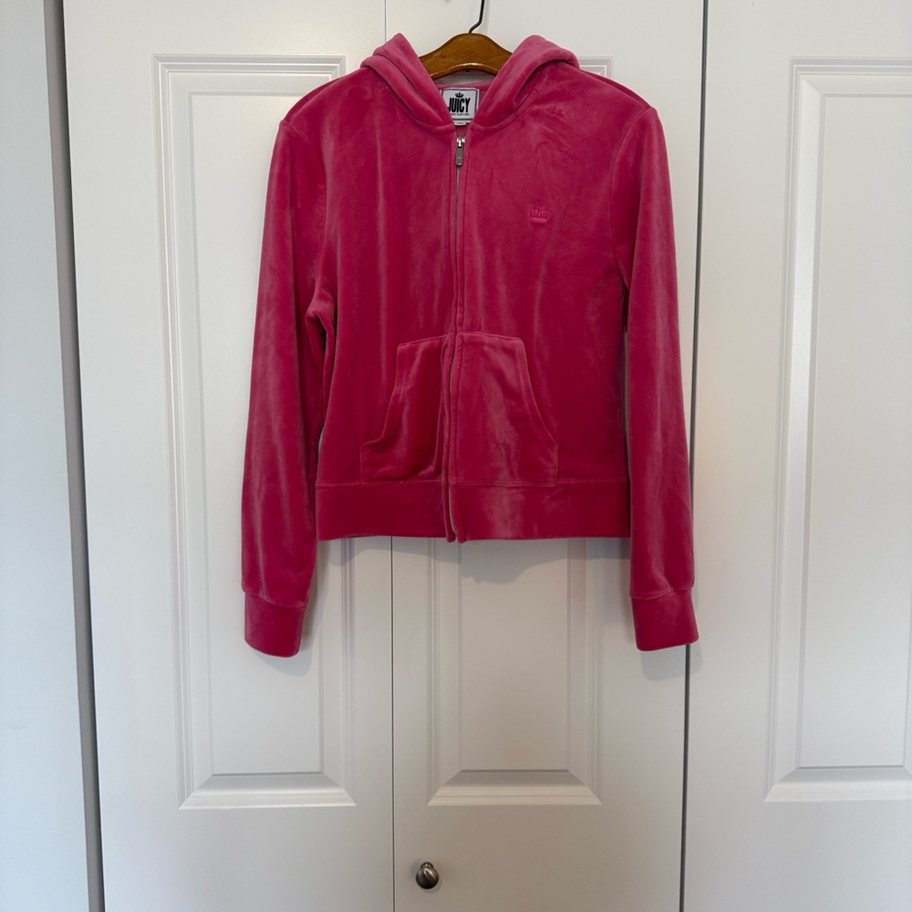 Juicy Couture Fuchsia zip front hoodie